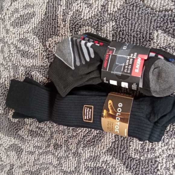 Gold Toe Men's Black Socks N Layer 8 Ankle Socks Mens Size Shoe 6-12 - Picture 1 of 5